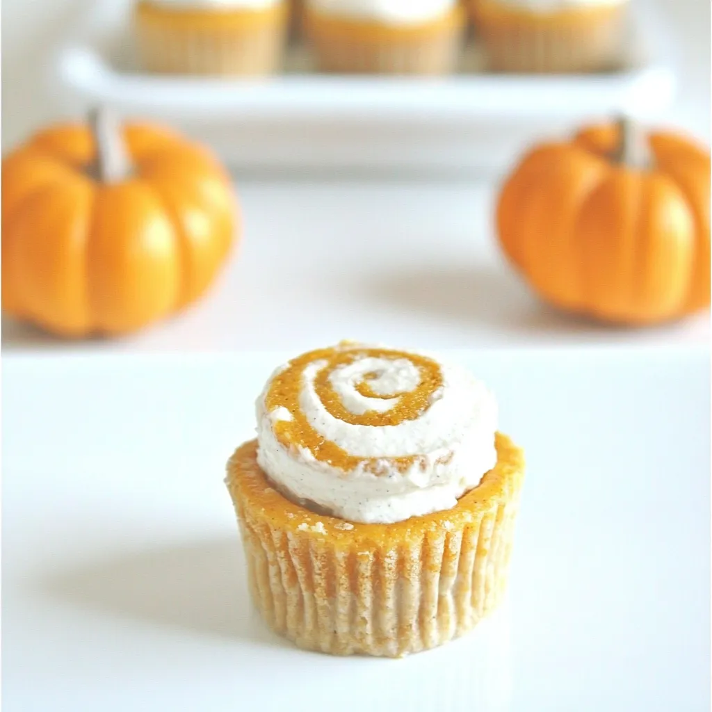 Mini Pumpkin Swirl Cheesecake