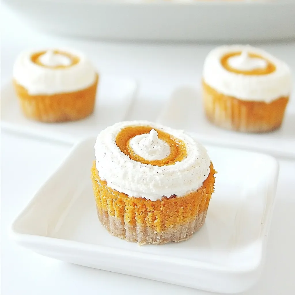 Mini Pumpkin Swirl Cheesecake