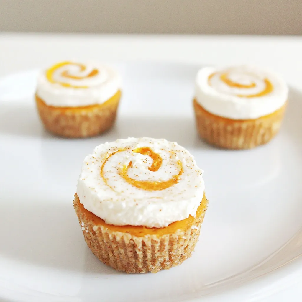 Mini Pumpkin Swirl Cheesecake