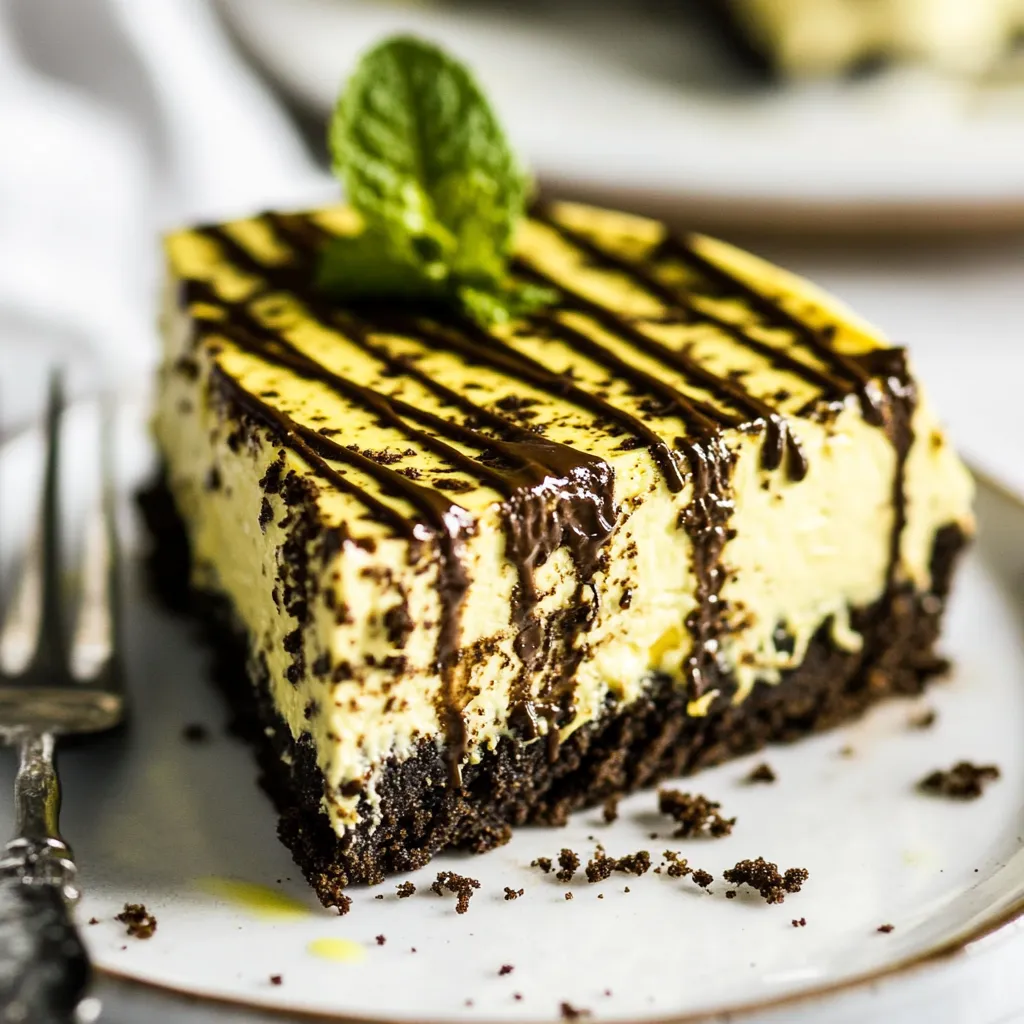 Mint Gluten Free Cheesecake With Avocado Brownie Bottom