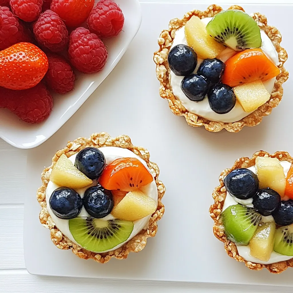 No Bake Easter Egg Fruit Tarts