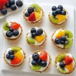 No Bake Easter Egg Fruit Tarts