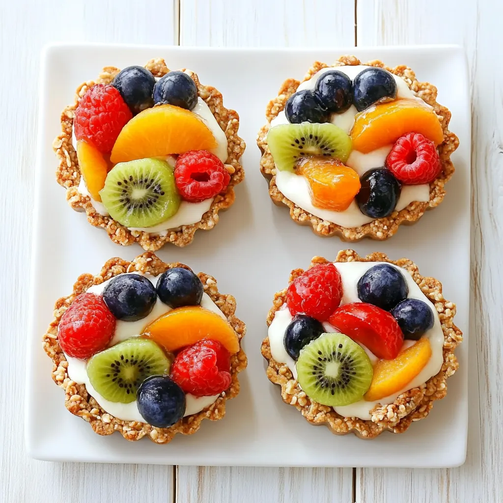 No Bake Easter Egg Fruit Tarts