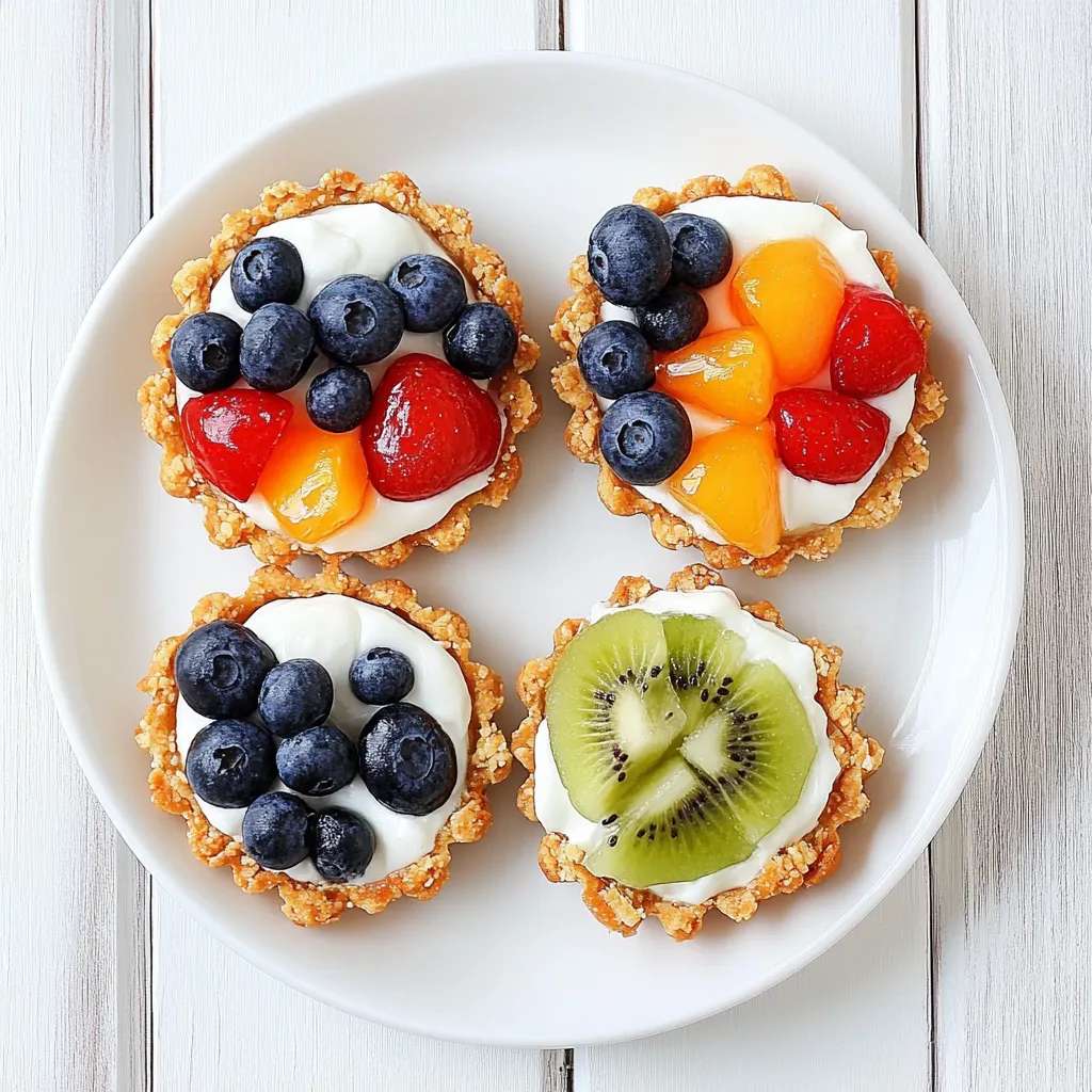 No Bake Easter Egg Fruit Tarts
