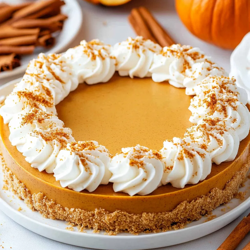No Bake Pumpkin Cheesecake Pie