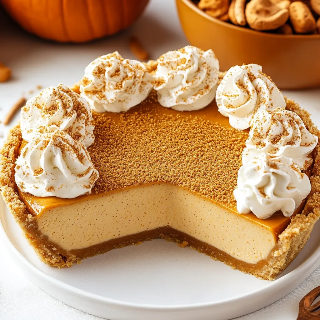 No Bake Pumpkin Cheesecake Pie