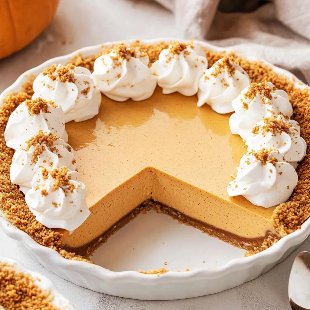 No Bake Pumpkin Cheesecake Pie
