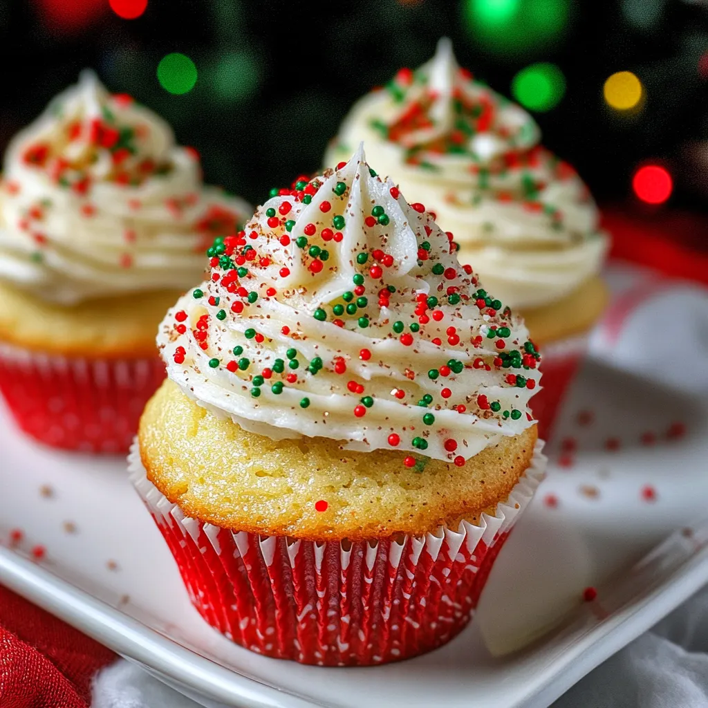 One Bowl Eggnog Cupcakes