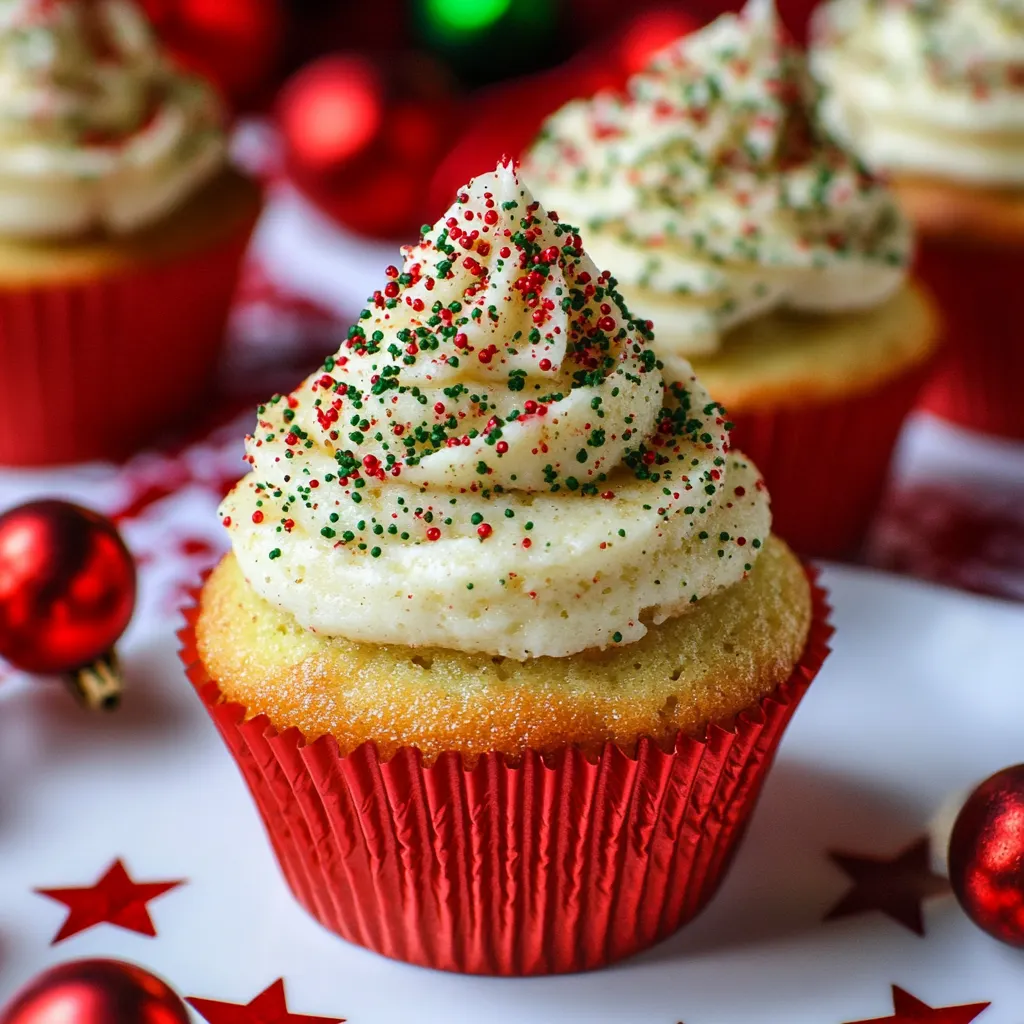 One Bowl Eggnog Cupcakes