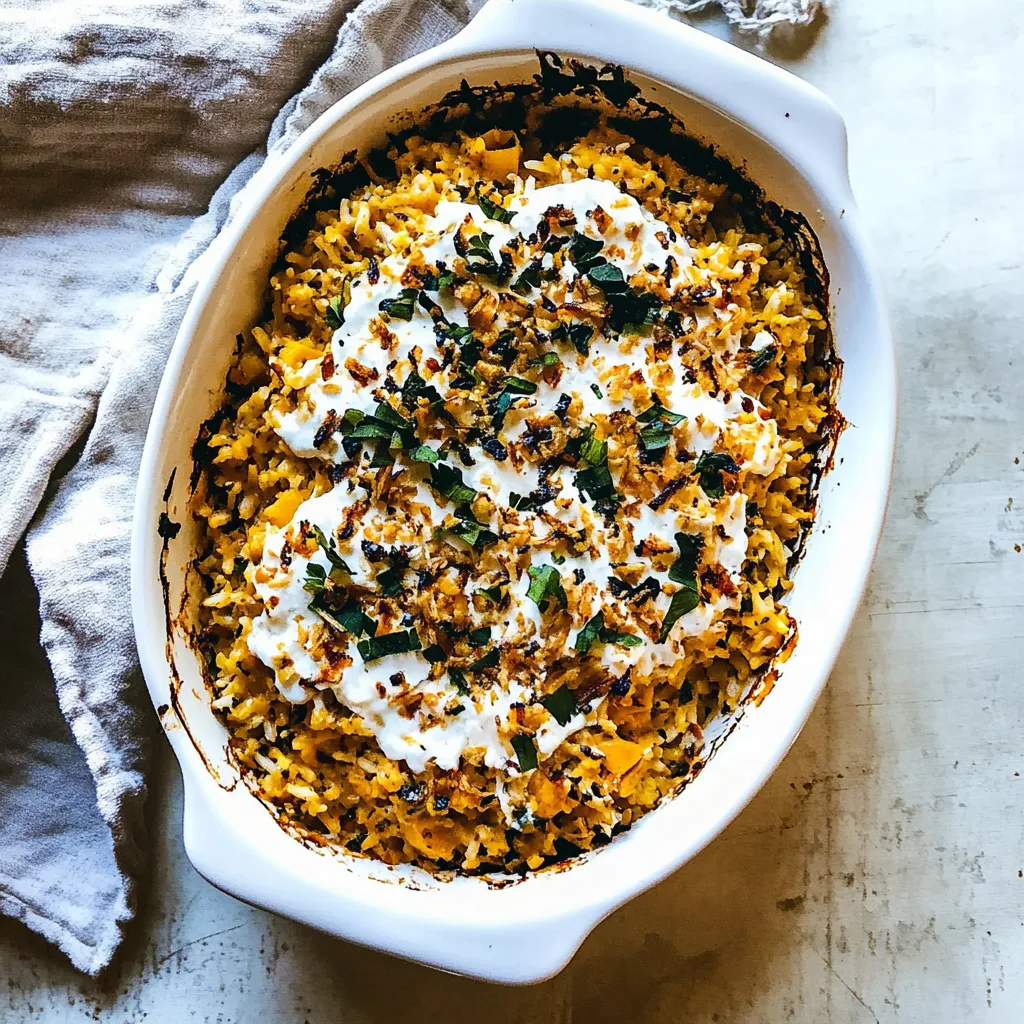 One Pot Rice Casserole With Pumpkin