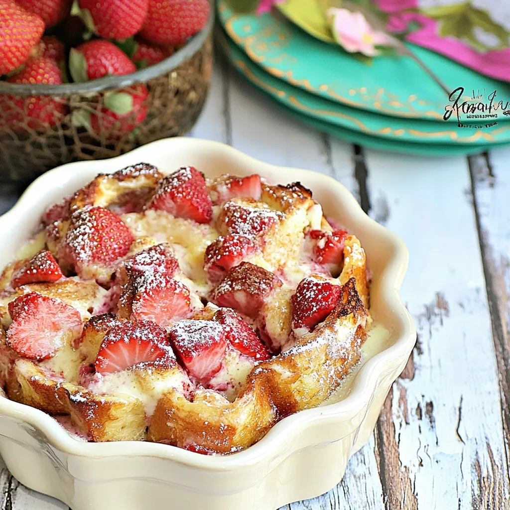 Overnight Strawberry Cheesecake French Toast Casserole