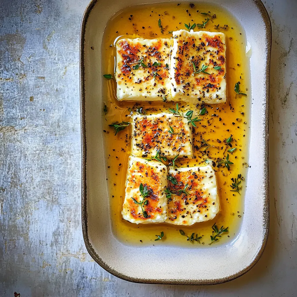 Pan Fried Feta with Peppered Honey