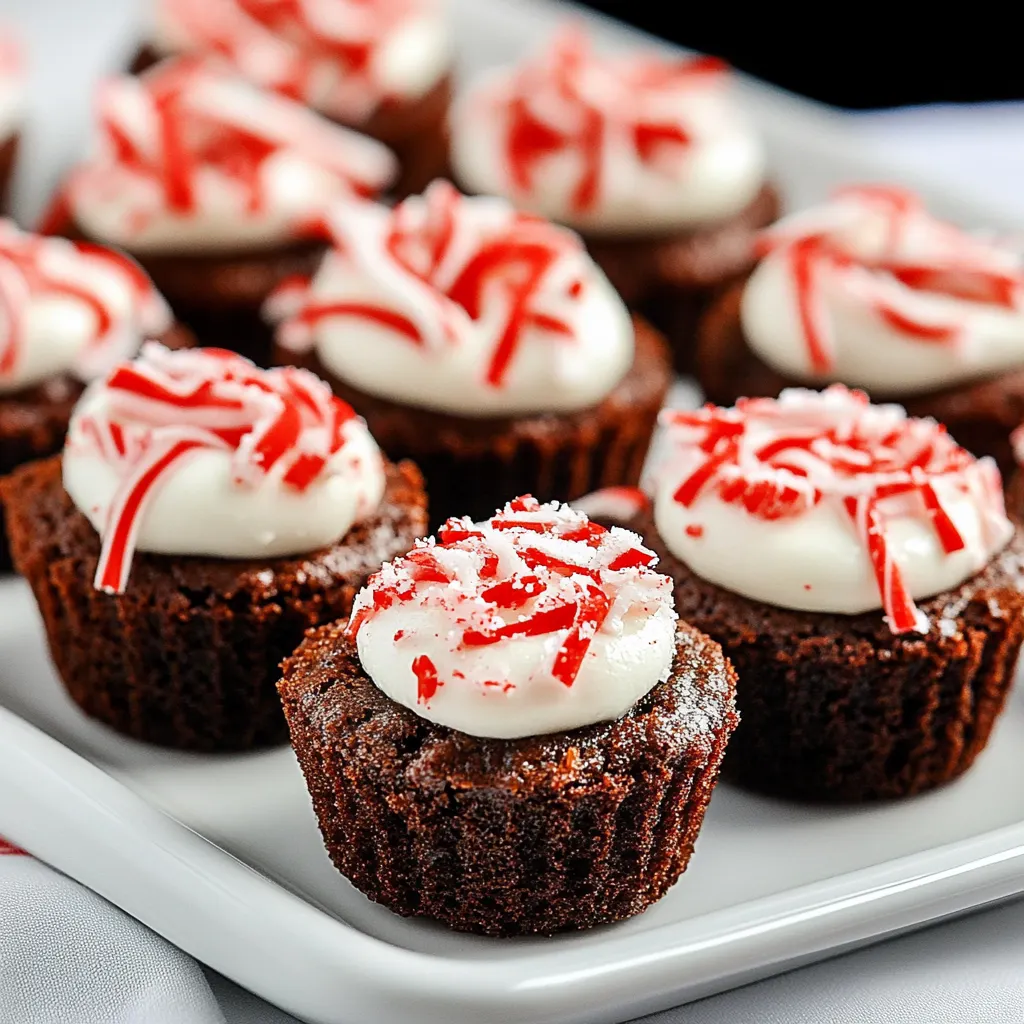 Peppermint Brownie Bites
