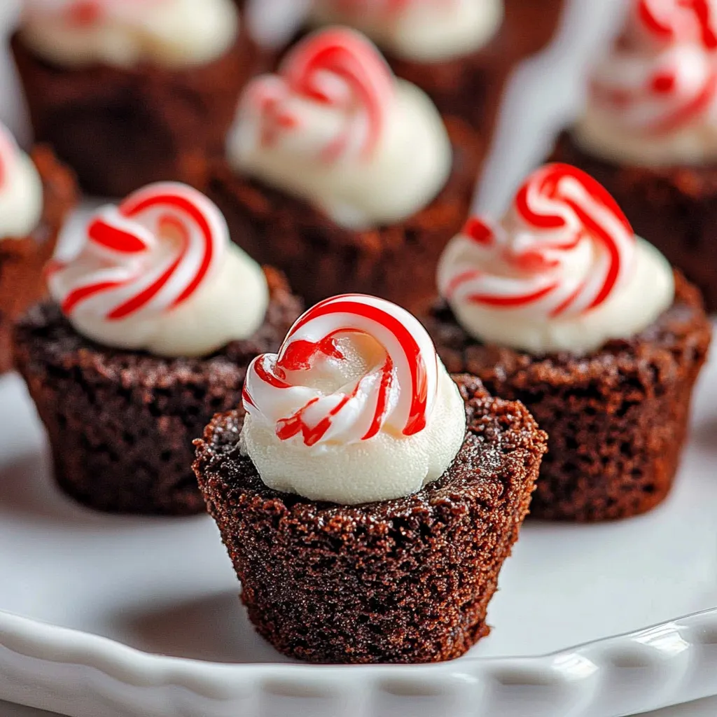 Peppermint Brownie Bites