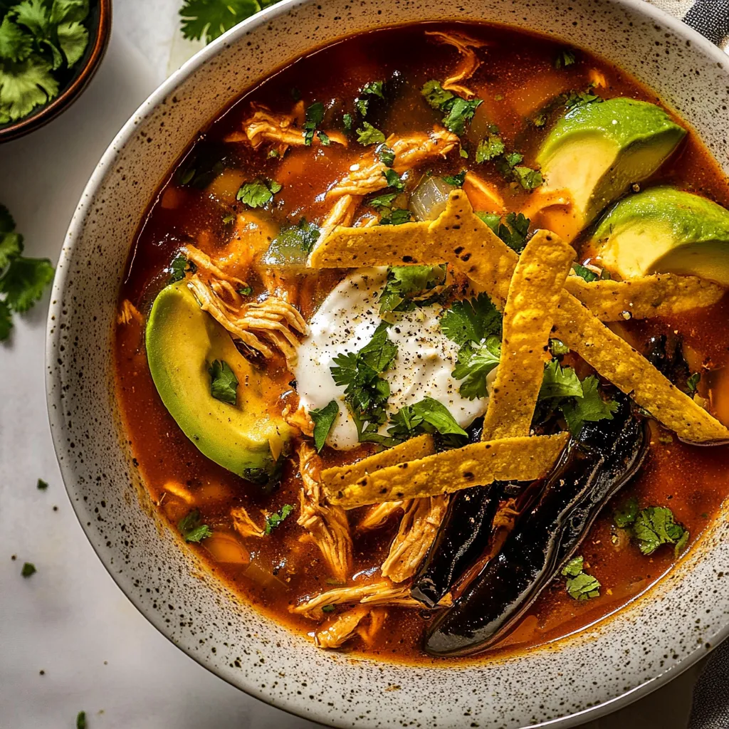 Poblano Chicken Tortilla Soup
