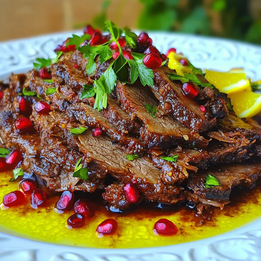 Pomegranate Molasses Brisket