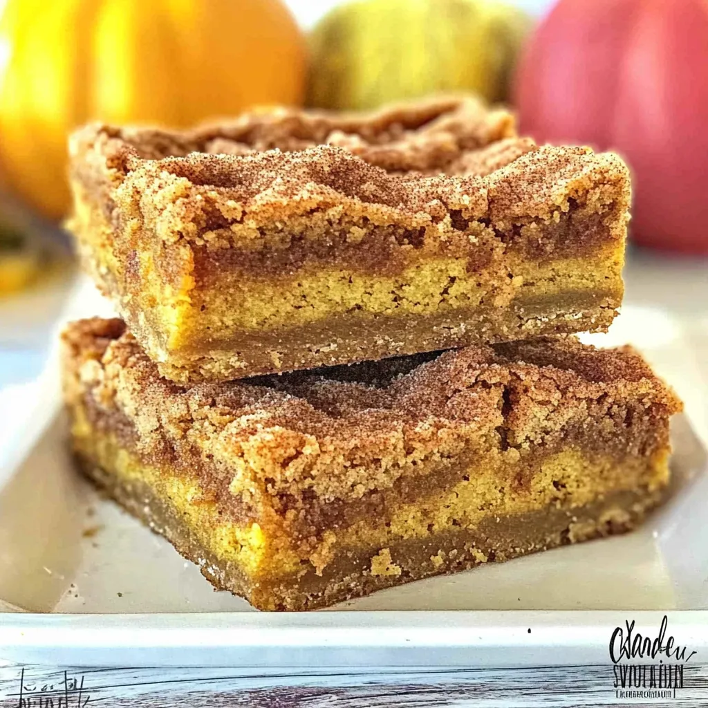 Pumpkin Pie Snickerdoodle Bars