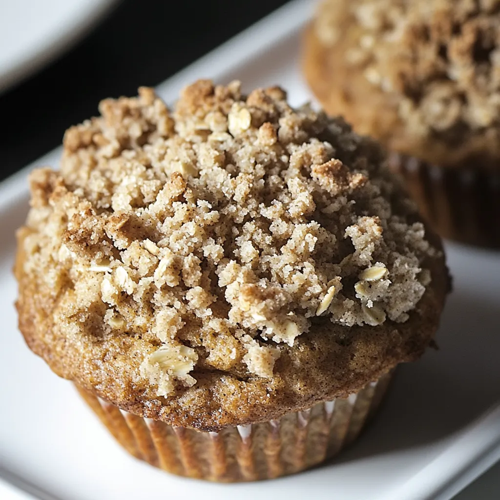Pumpkin Streusel Oat Muffins