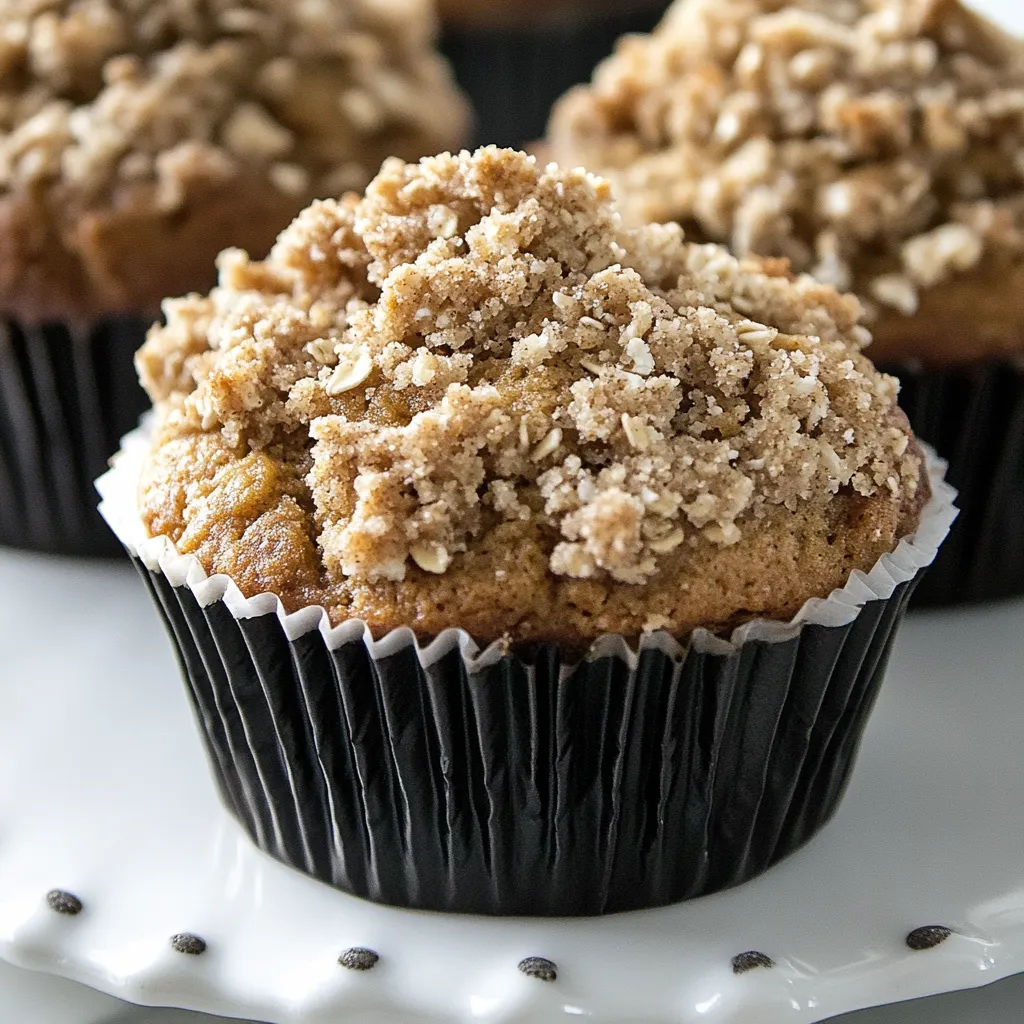 Pumpkin Streusel Oat Muffins
