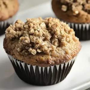 Pumpkin Streusel Oat Muffins