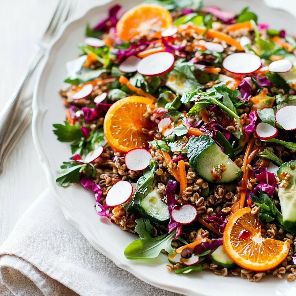 Rainbow Farro Salad