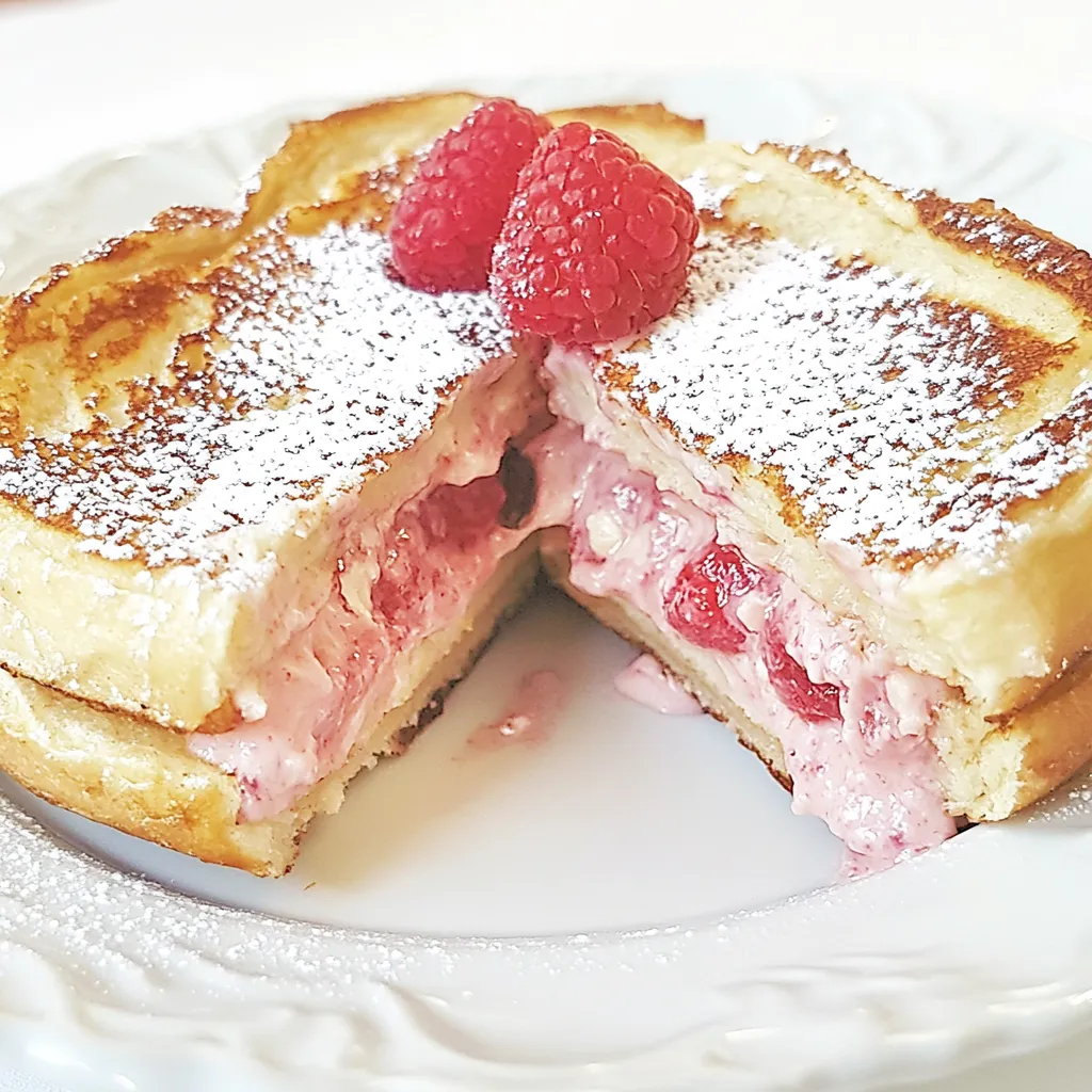 Raspberry Cheesecake Stuffed French Toast