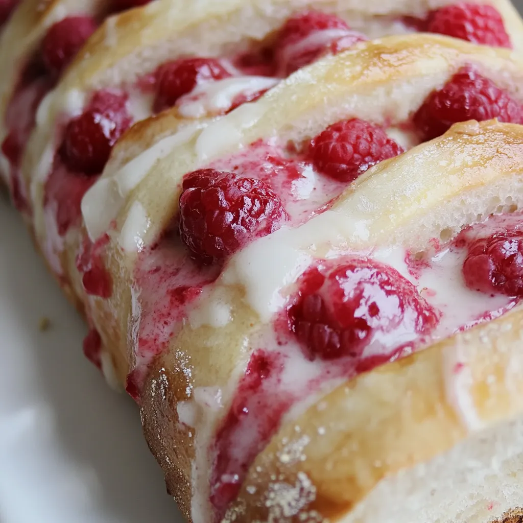 Raspberry Cream Cheese Braided Bread
