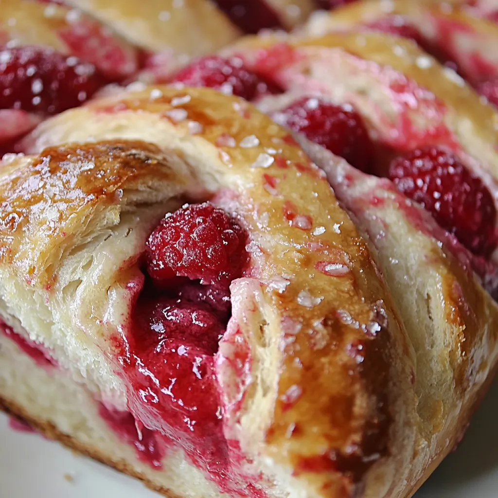 Raspberry Cream Cheese Braided Bread