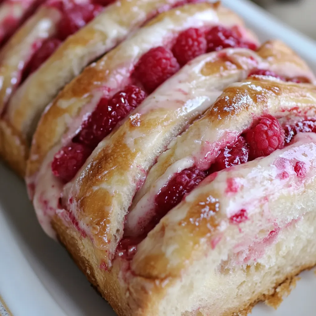 Raspberry Cream Cheese Braided Bread