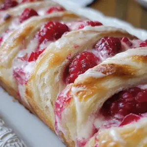 Raspberry Cream Cheese Braided Bread