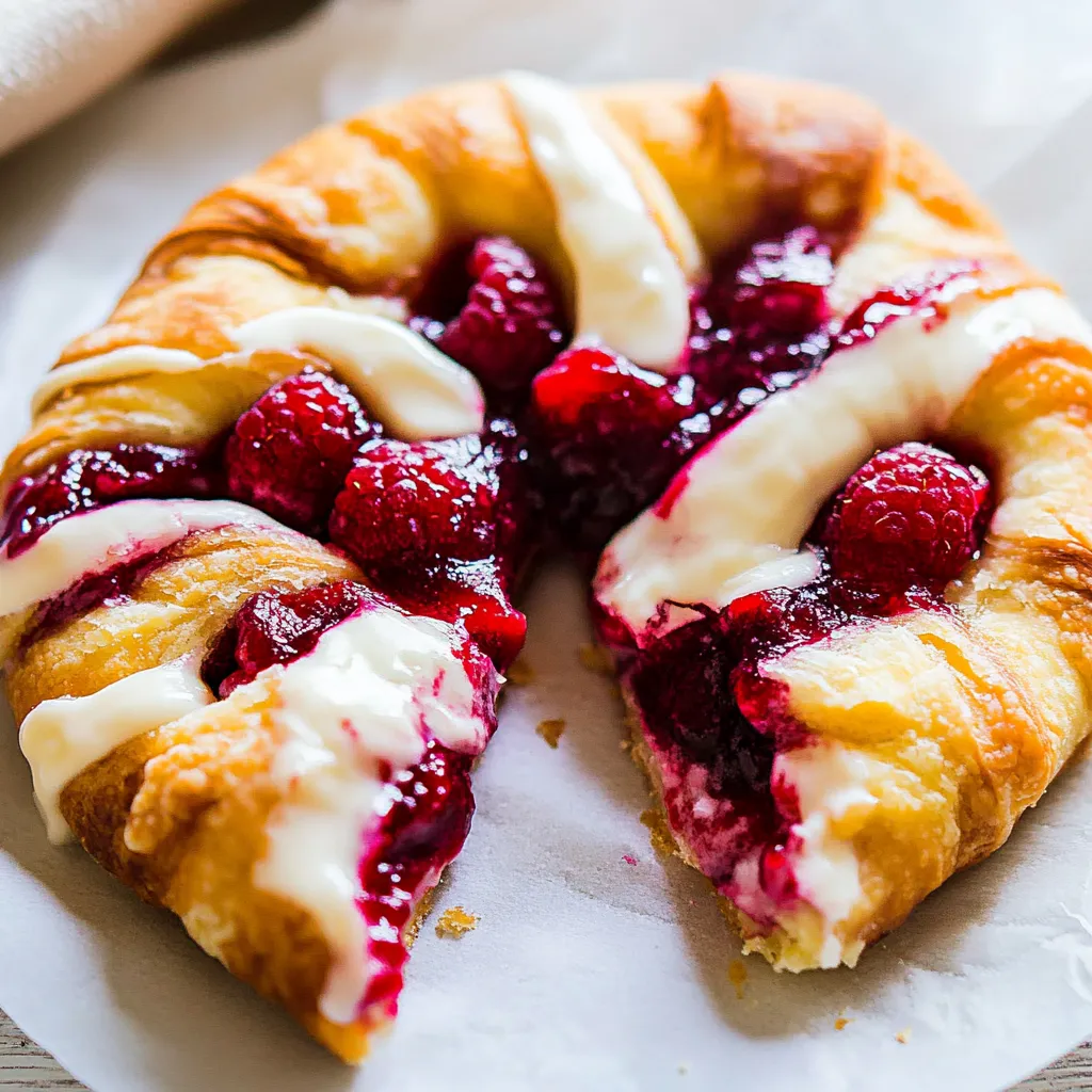 Raspberry Cream Cheese Crescent Ring