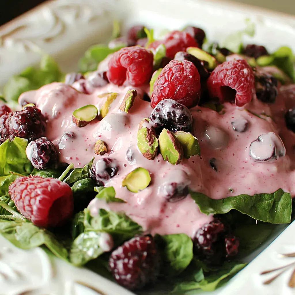 Raspberry and Pistachio Salad