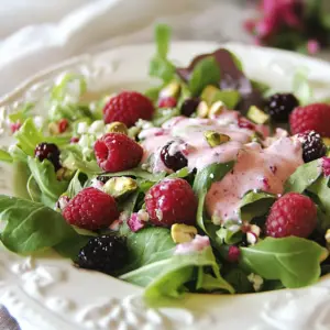 Raspberry and Pistachio Salad