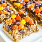 Reese’s Pieces Peanut Butter Oatmeal Bars