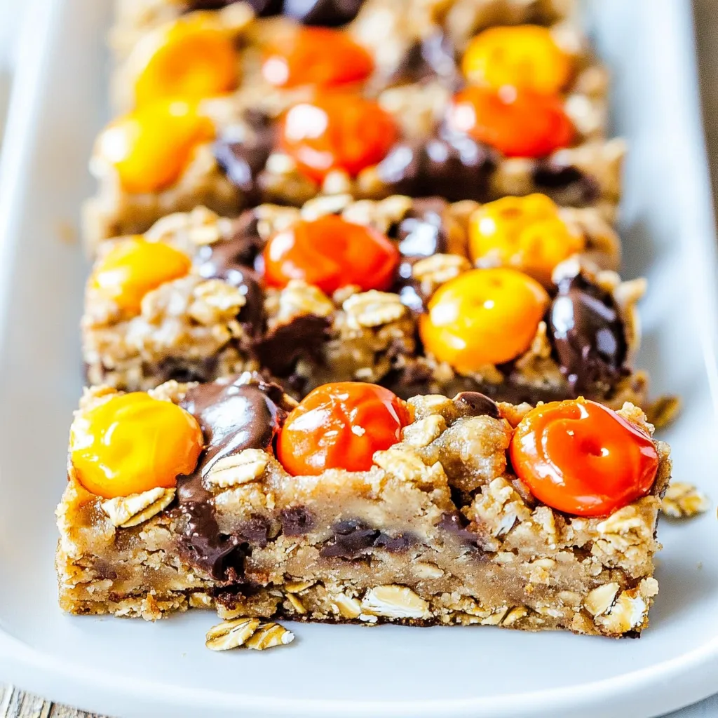 Reese’s Pieces Peanut Butter Oatmeal Bars