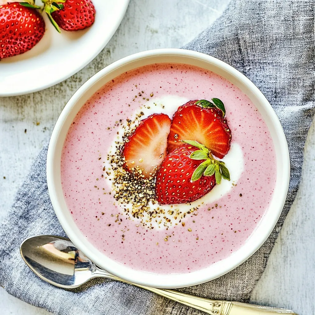 Refreshing Chilled Strawberry Soup