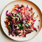 Roasted Cabbage with Ginger Lime Root Slaw Cashews