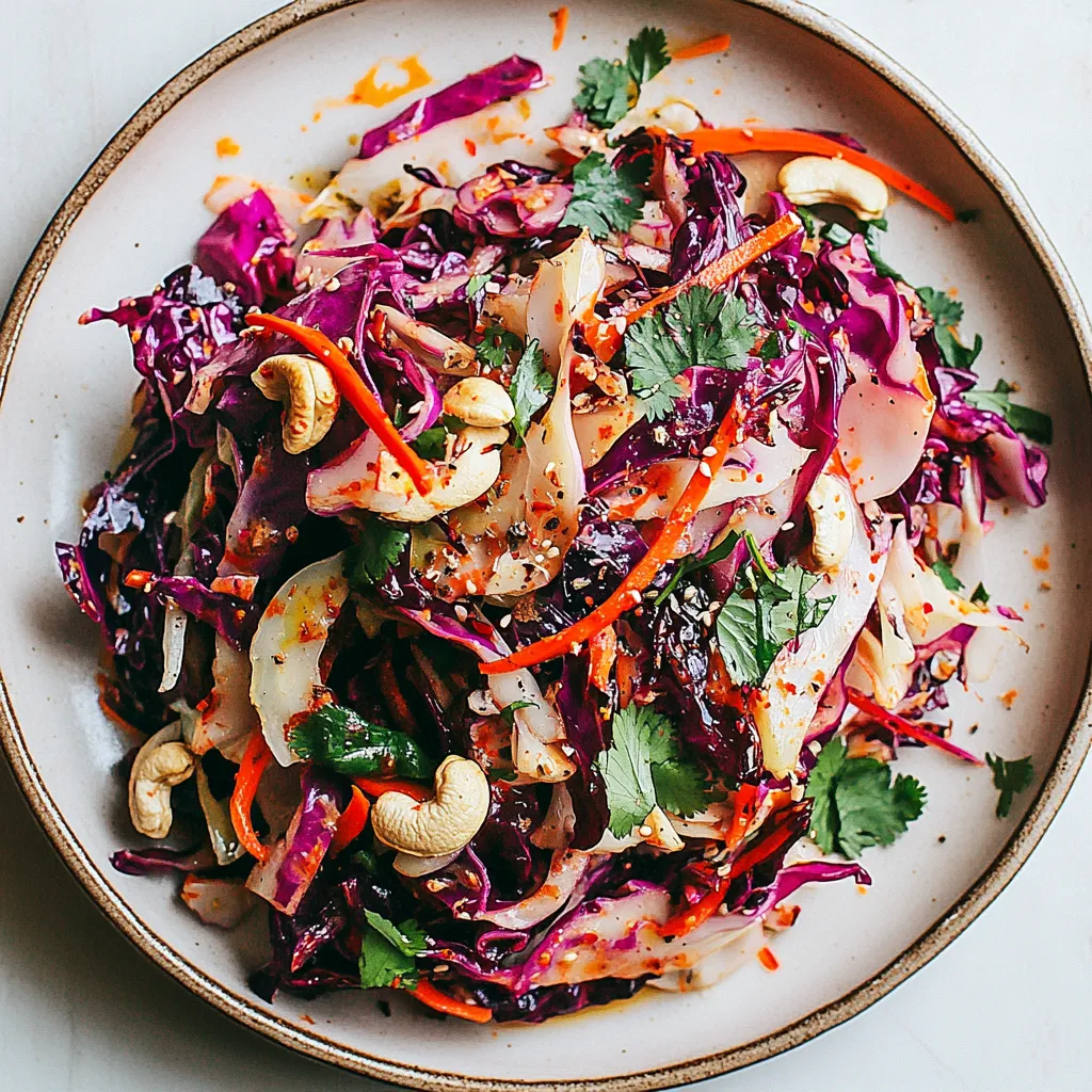 Roasted Cabbage with Ginger Lime Root Slaw Cashews