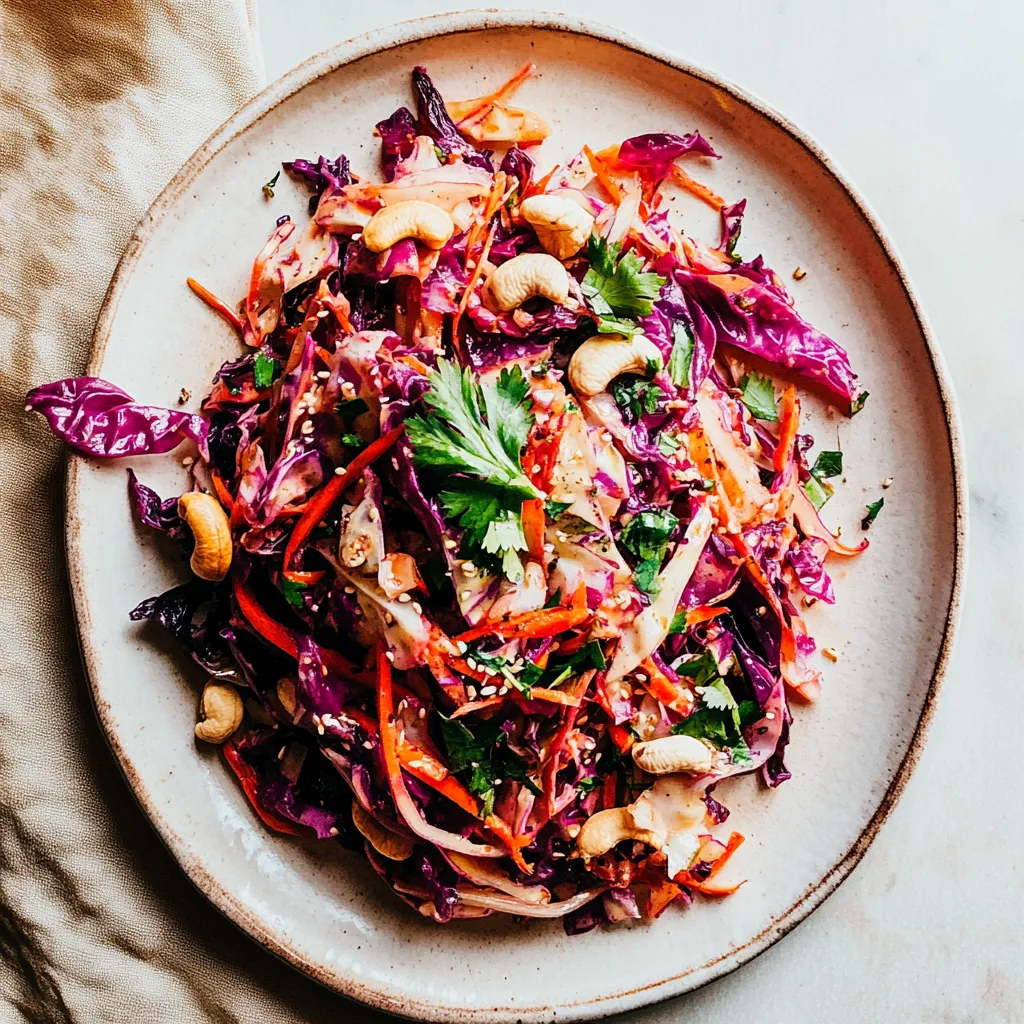 Roasted Cabbage with Ginger Lime Root Slaw Cashews