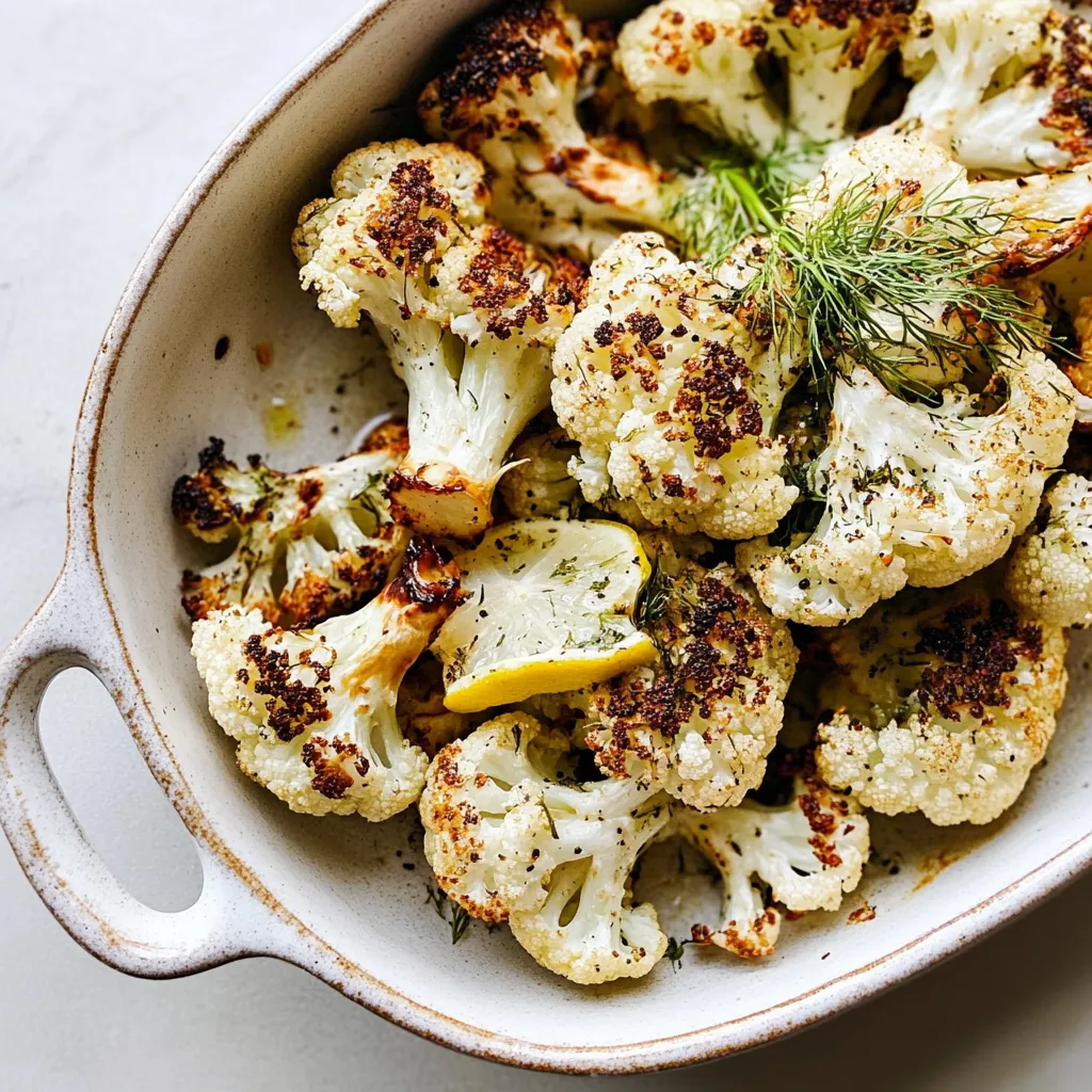Roasted Lemon and Dill Cauliflower