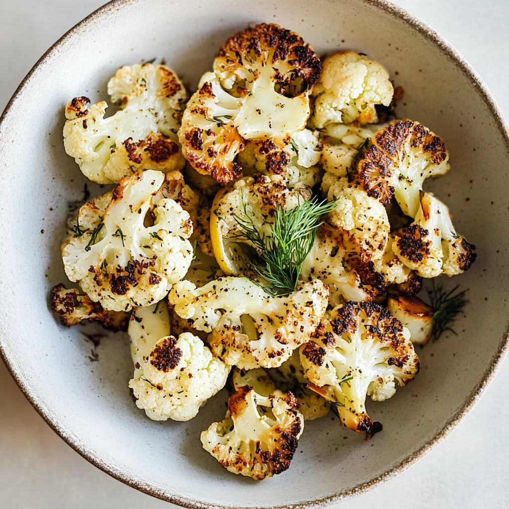 Roasted Lemon and Dill Cauliflower