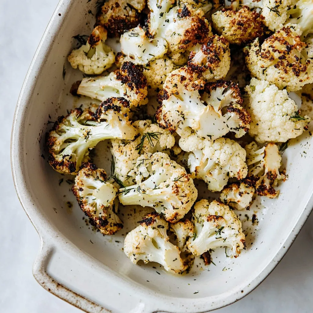 Roasted Lemon and Dill Cauliflower