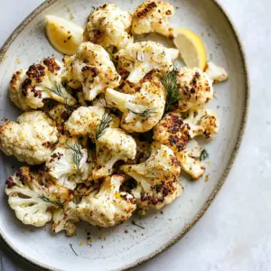 Roasted Lemon and Dill Cauliflower