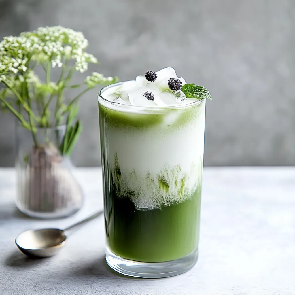 Sakura Iced Matcha Latte