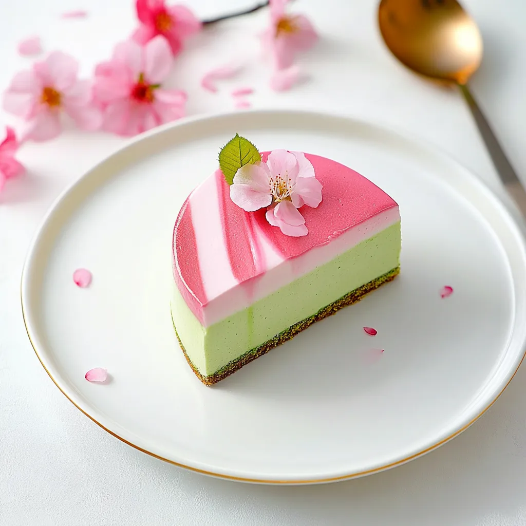 Sakura Matcha Mousse Cake