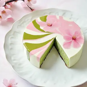 Sakura Matcha Mousse Cake