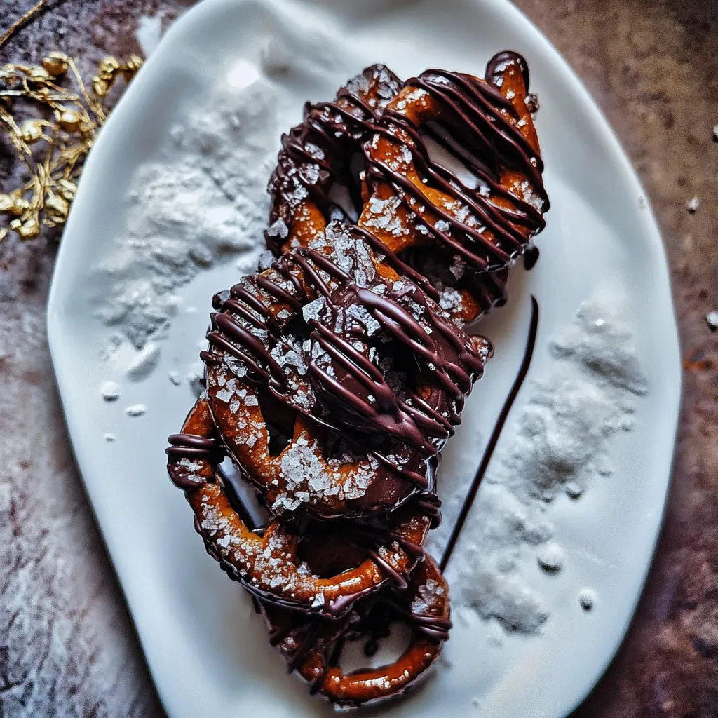 Salted Caramel Chocolate Covered Pretzels