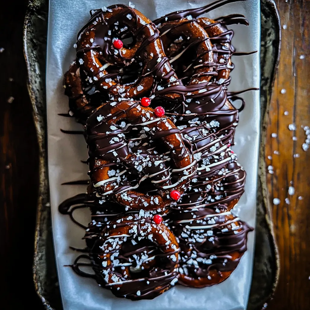 Salted Caramel Chocolate Covered Pretzels