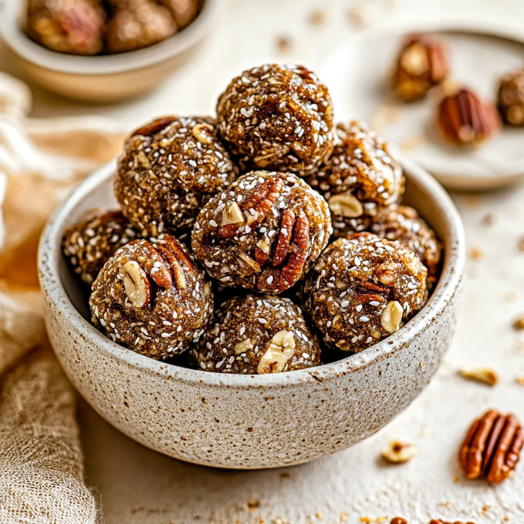Salted Maple Pecan Pie Energy Bites