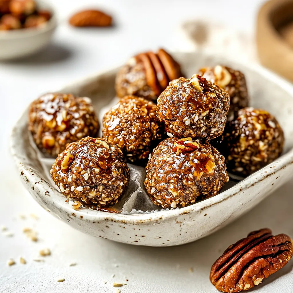 Salted Maple Pecan Pie Energy Bites